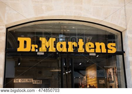 Bordeaux ,  Aquitaine France - 04 17 2023 : Dr. Martens Logo Sign Store And Brand Text Shop British 