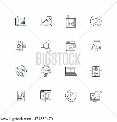 Smart Device Line Icons Collection. Smartph, Tablet, Smartwatch, Fitness Tracker, Wearables, Virtual