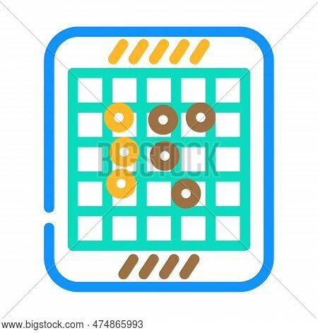 Othello Game Board Table Color Icon Vector. Othello Game Board Table Sign. Isolated Symbol Illustrat