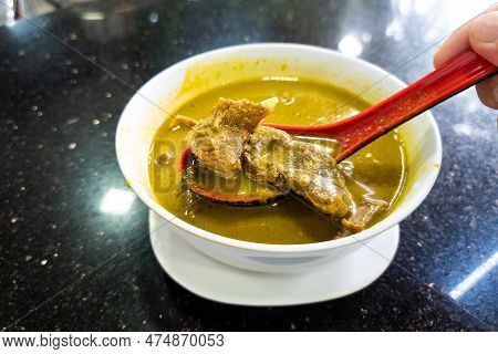 Sup Kambing, Or Mutton Soup Is Popular Delicacy At Mamak Shop In Malaysia