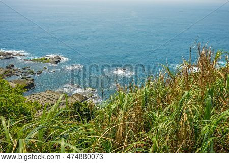 Bitou Cape (bitoujiao) Rocky Sea Shore Beach With Blue Ocean In A Summer Day, Ruifang District Of Ne