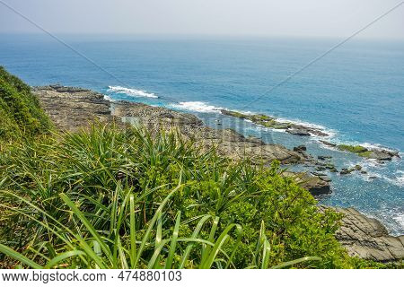 Bitou Cape (bitoujiao) Rocky Sea Shore Beach With Blue Ocean In A Summer Day, Ruifang District Of Ne