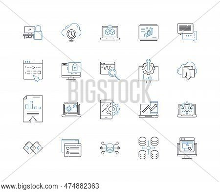 E-commerce Business Line Icons Collection. Online, Marketplace, Retail, Sales, Shopping, Amazon, Sho