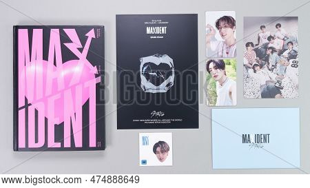Stray Kids Maxident Mini Album Box Set On Grey. Music Cd. South Korean Boy Band Straykids. Space For