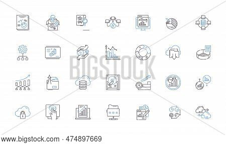 Metrics And Appliances Line Icons Collection. Analytics, Kpis, Appliances, Data, Metrics, Dashboards