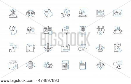 Complementary Duo Line Icons Collection. Harmony, Sync, Balance, Partnership, Match, Union, Pair Vec