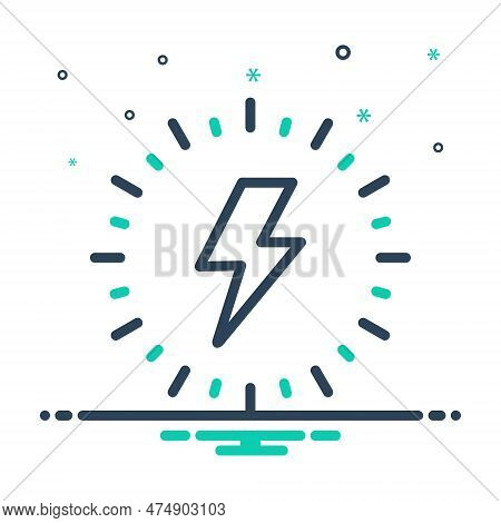 Mix Icon For Ray Gleam Light Glimmer Streamer Radial Shiny Sunburst Lightning Bolts Power