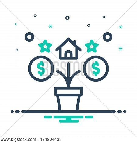 Mix Icon For Beneficial Profitable Advantageous Serviceable Gainful Salutary House  Valuable Profita