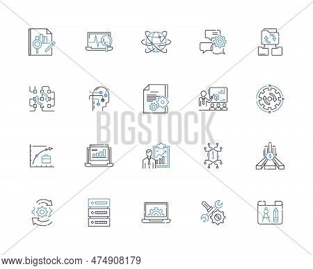 Digital Graphics Line Icons Collection. Vector, Pixel, Resolution, Format, Filter, Texture, Layer Ve