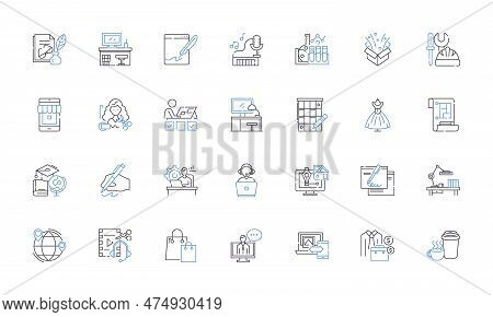 Sole Proprietorship Line Icons Collection. Ownership, Business, Entrepreneur, Small, Self-employed, 