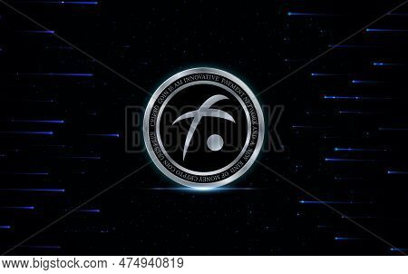 Fusion-fsn Virtual Currency Images. 3d Illustrations. Fsn Coin Logo.