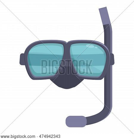 Diving Mask Equipment Icon Cartoon Vector. Snorkel Scuba. Swim Water