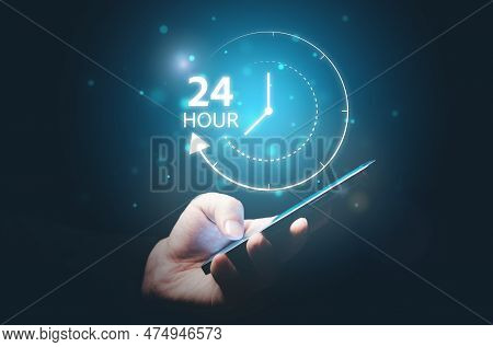 24hour Open, Service 24 Hour, Working 24 Hour 7 Days
