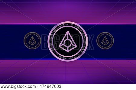 Augur-rep Virtual Currency Images. 3d Illustration. Rep Coin Logo