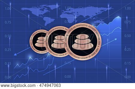 Image Of Balancer-bal Cryptocurrency. 3d Illustration. Bal Coin Logo