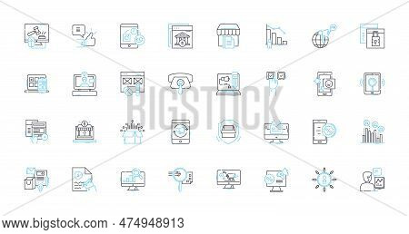 Mobile Design Linear Icons Set. Responsive, Interface, User-friendly, Navigation, Usability, Accessi