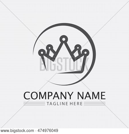 Crown Logo And Queen, King Logo Designtemplate Vector Illustration