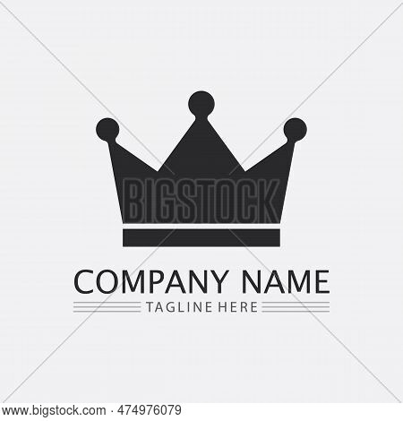 Crown Logo And Queen, King Logo Designtemplate Vector Illustration