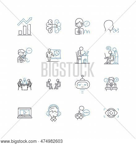 Career Exploration Line Icons Collection. Ambition, Aptitude, Aspire, Direction, Dream, Employment, 