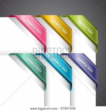 Colourful  Corner Labels