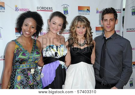 Karissa Tynes, Anna Mae Routledge, Debby Ryan and Jean-Luc Bilodeau at the 