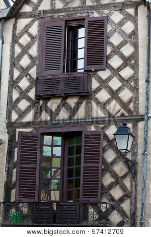 Half-timbered house in Tours Loire Valley France