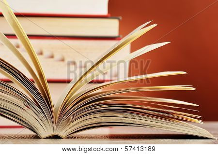 Composition With Glasses And Books On The Table