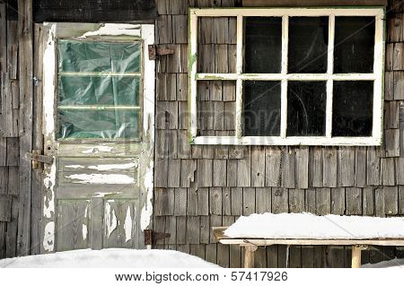 Sheepfold Hut In Winter