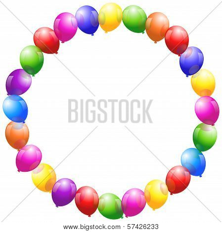 Balloons Frame Circular