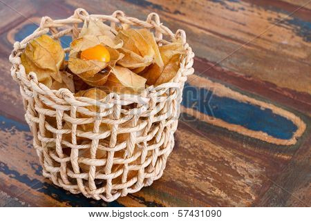 Physalis With Husk In Basket