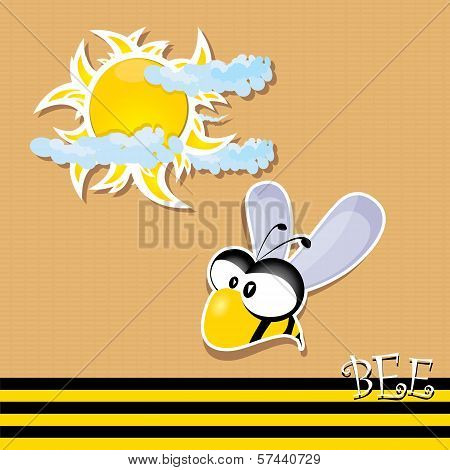 vector bee icon. vector illustration.