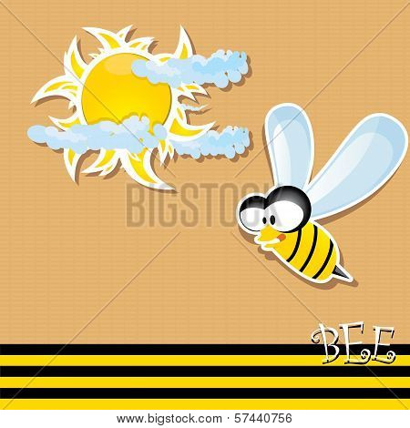vector bee icon. vector illustration.
