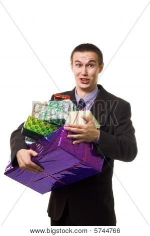 Mladý blázen s dárky