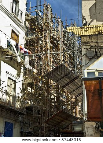 Exterior With Scaffold