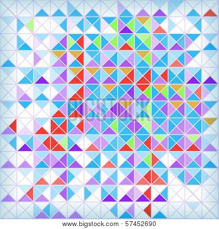 Bright Abstract Geometrical Mozaic Background With Blue And Red Triangles. Eps10