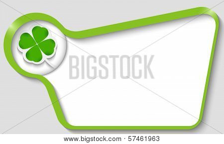 Green Text Box With Cloverleaf