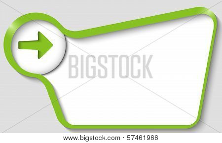 Green Text Box With Arrow