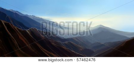 Mountains.