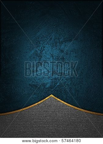 Beautiful blue background with a metal nameplate for writing.
