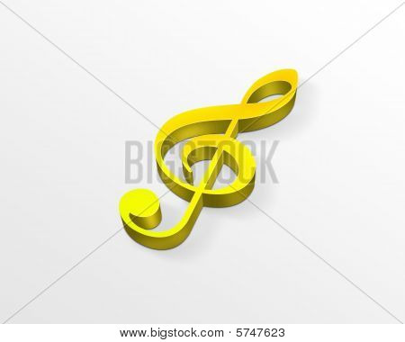 golden treble clef