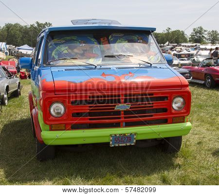 1974 Chevy Scooby Doo Mystery Machine Van Front View