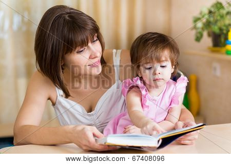 Mom And Kid Read A Book