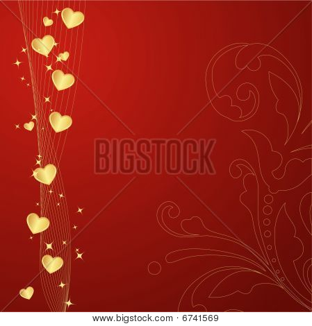 Dvě srdce Valentine pozadí