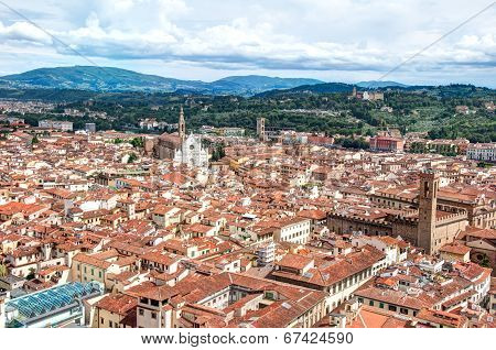 Old town of Florence from Saint Mary of the Flower church