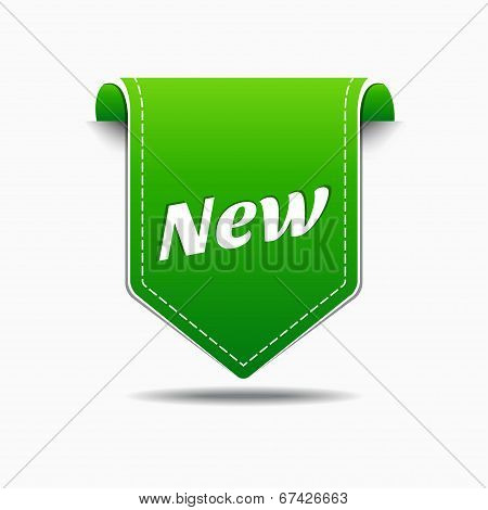 New Collection Green Label Icon Vector Design