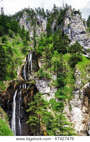 Beautiful Waterfall In Austrian Alps