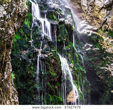 Beautiful Waterfall In Austrian Alps