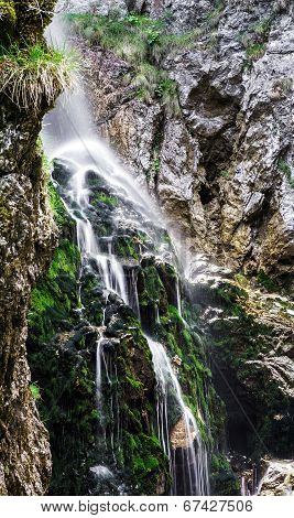 Beautiful Waterfall In Austrian Alps
