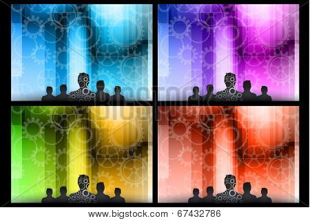 Social Media and Cloud concept Infographic background with a lot of icons for seo, advertising banners, cover materials or branding brochures