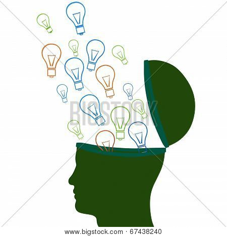 Think Idea Indicates Innovations Consideration And Creative